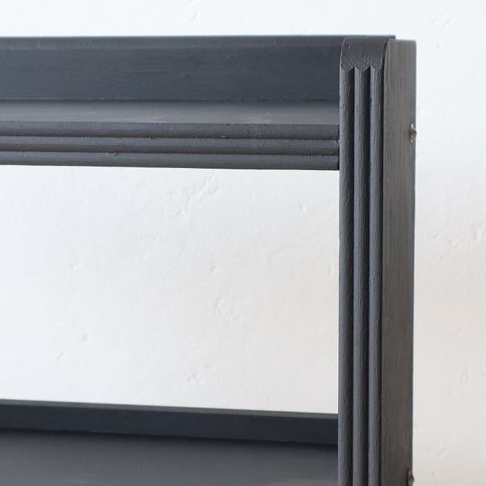 アンティーク ブラック 本棚 書棚 無垢材 収納棚 古家具 昭和レトロ