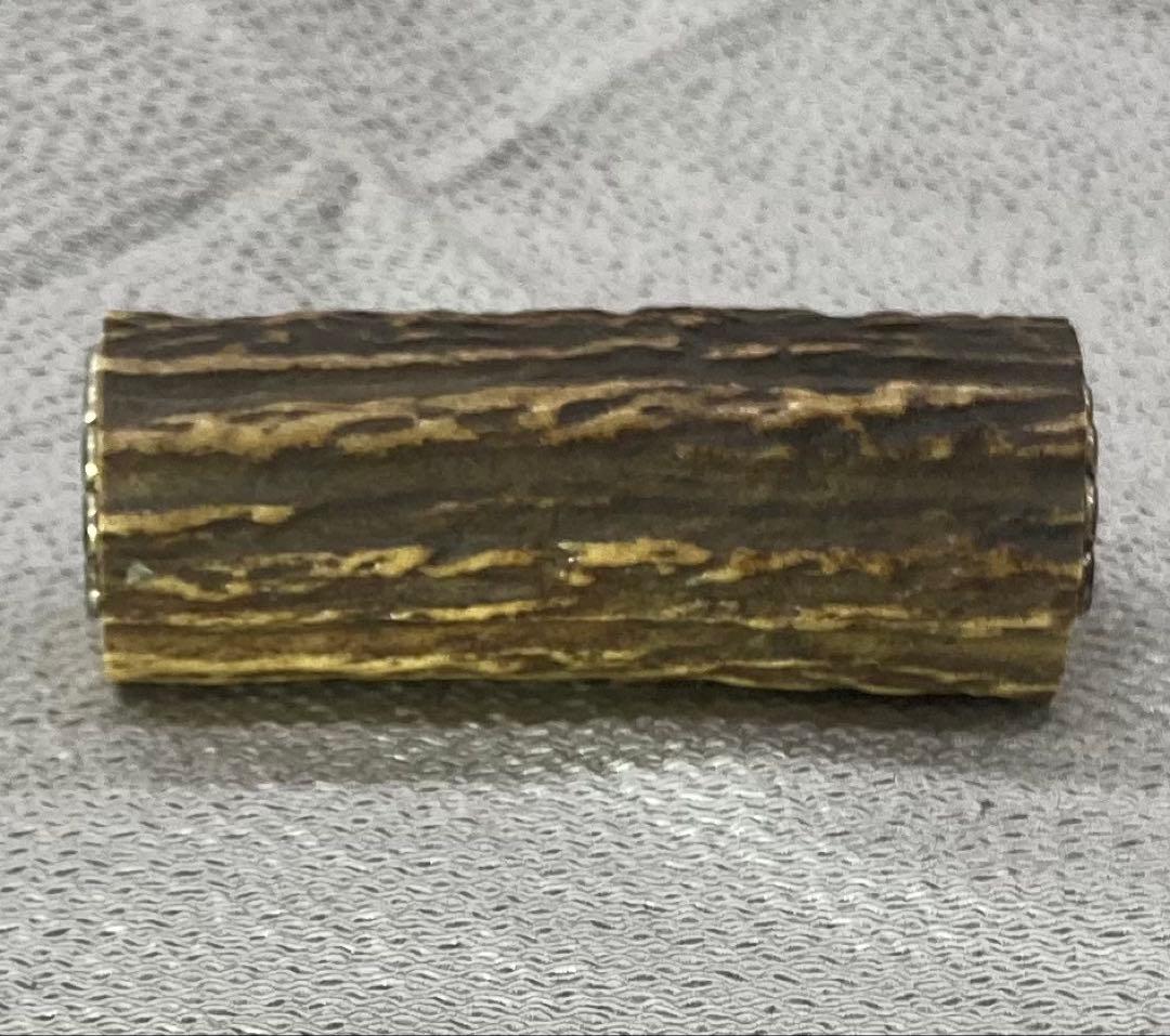 B439s「春日大社鹿角香合」木遊軒一丘造一司作　共袋(一丘)共箱(一丘一司銘)