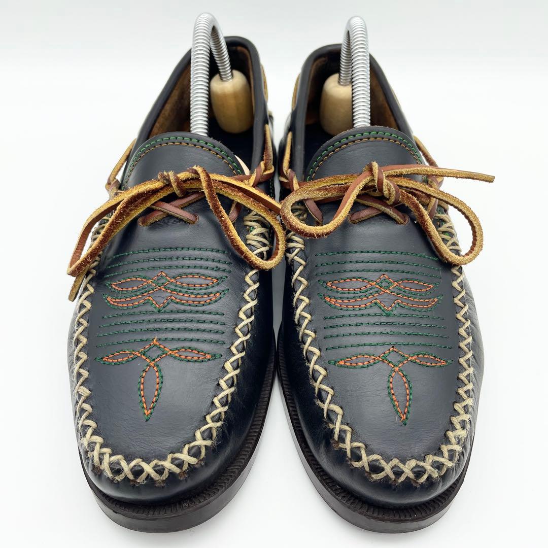 希少 USA製 YUKETEN デッキシューズ ウエスタンモック ダークブラウン