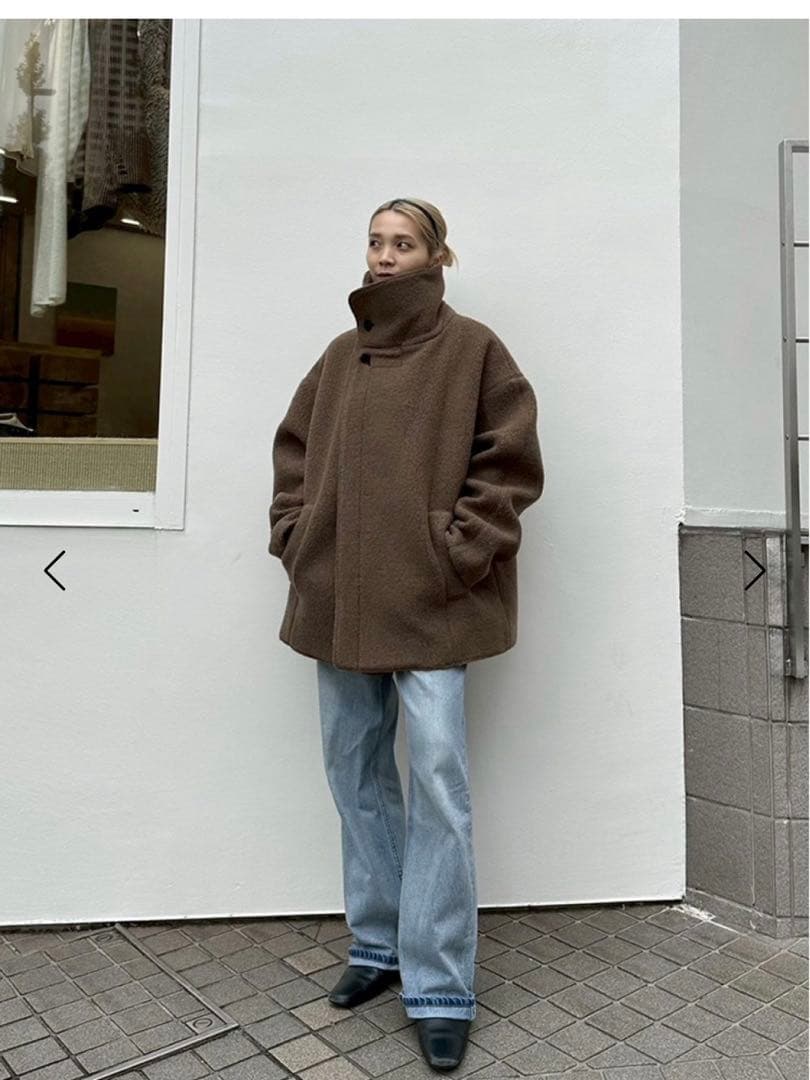 スタンドカラーブークレジャケット38サイズ