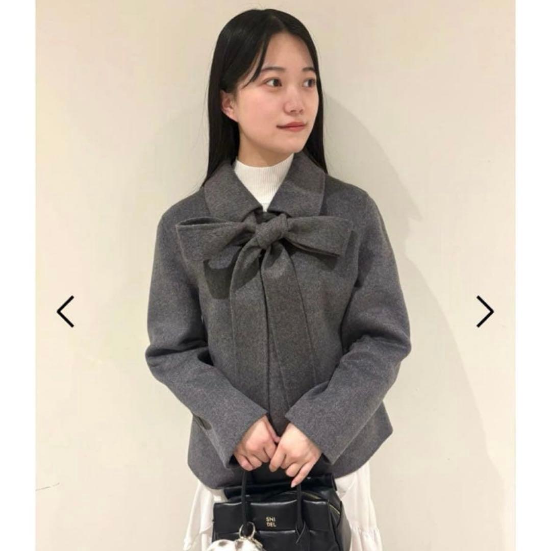 snidel リバーリボンジャケット グレー