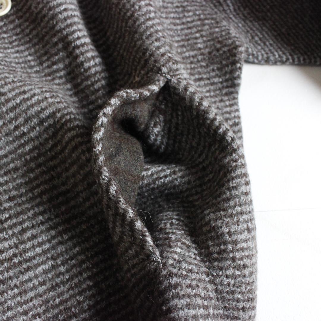 【新品タグ付き】45R ツイルKNIT PEA JACKET Fサイズ グレー