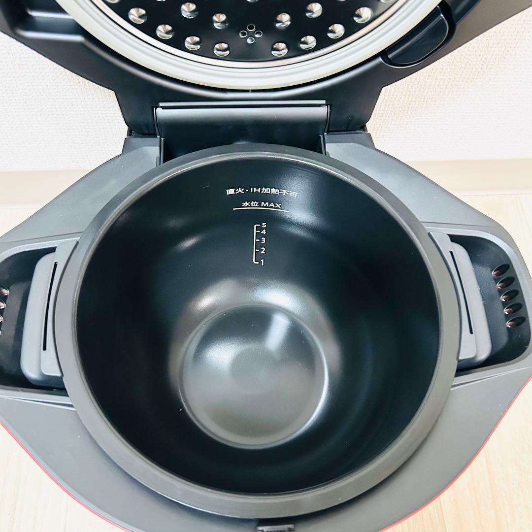 未使用 SHARP 水なし自動調理鍋 ヘルシオ ホットクックKN-HW24G-R