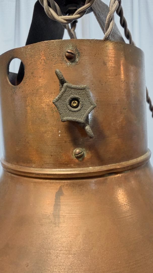 1920年代製 フランスヴィンテージ ペンダントライト 　メタル プリズムガラス