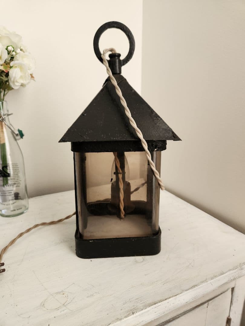 イギリスアンティーク　ランタン　ランプ　ガーデンランプ　ライト