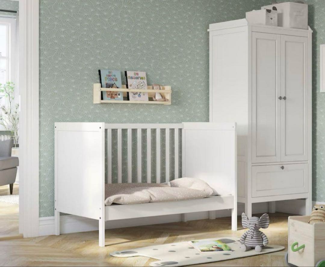 IKEA ベビーベッド ホワイト 木製