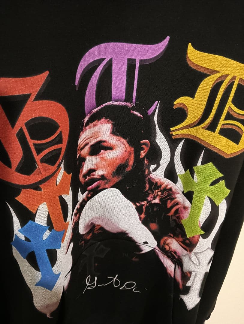 デービス　裏起毛パーカー　新品 サイン入りChrome Hearts style