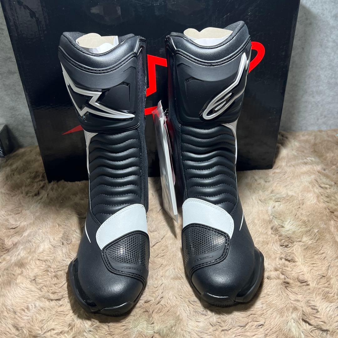 alpinestarsバイクブーツ ブラック/ホワイト SMX-Sブーツ