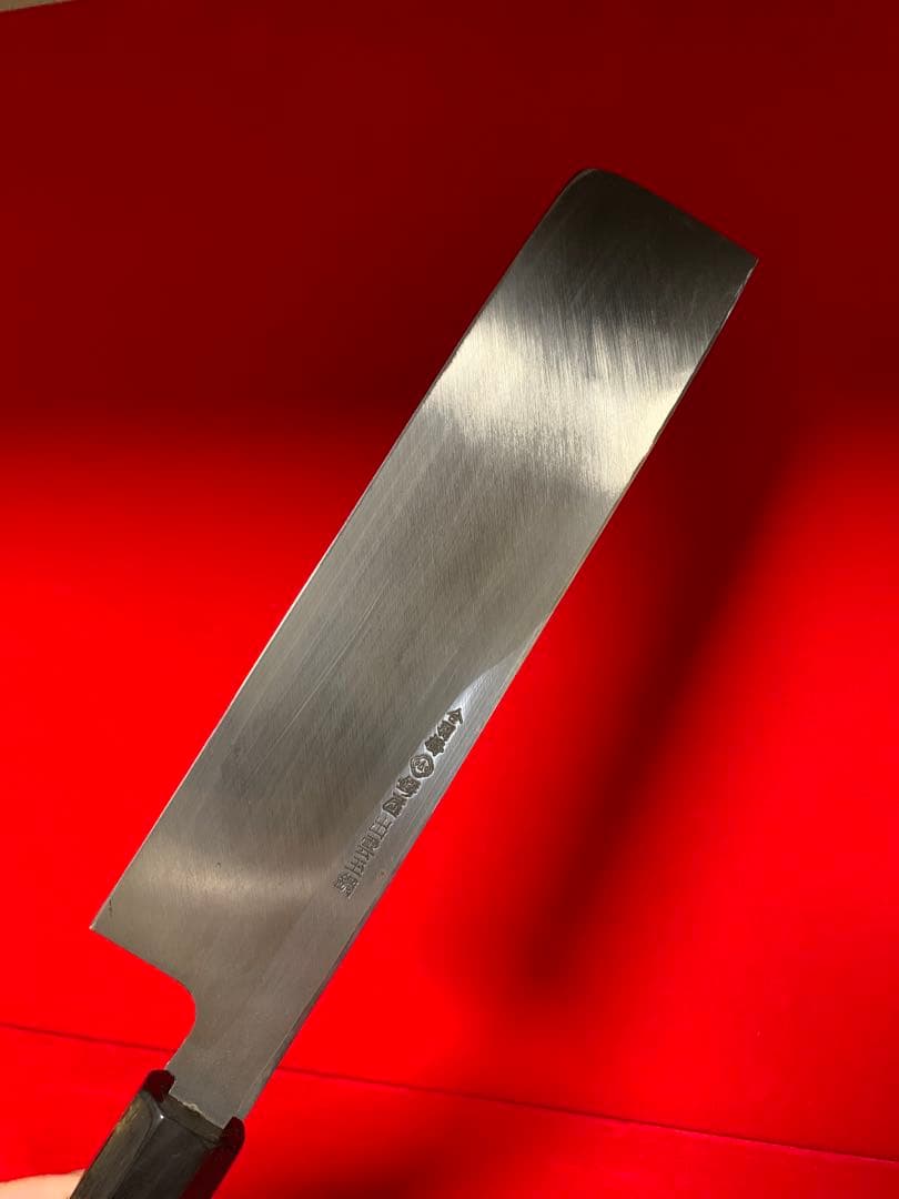 NO.01229 包丁　鍔屋　薄刃　出雲玉鋼　箱付　未使用品