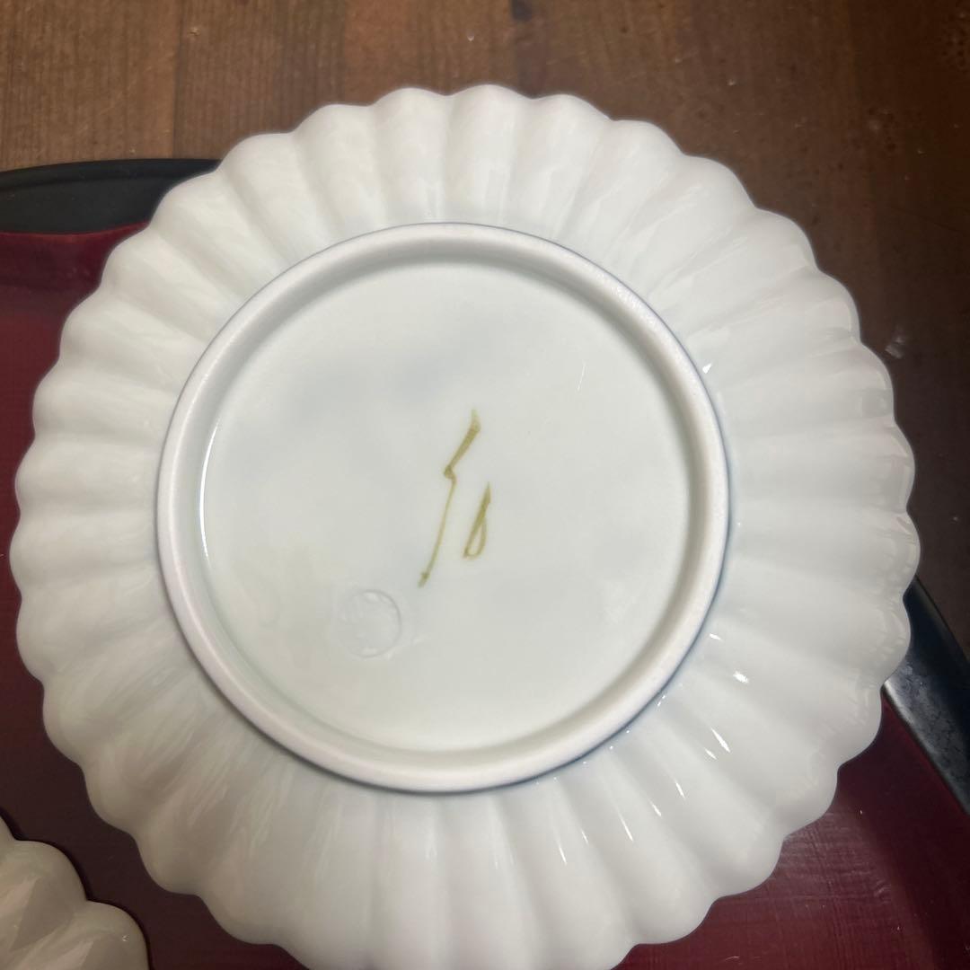 作家　陶芸作家　空萌工房 うさぎ 田口紀美子　菊割皿　2枚セット