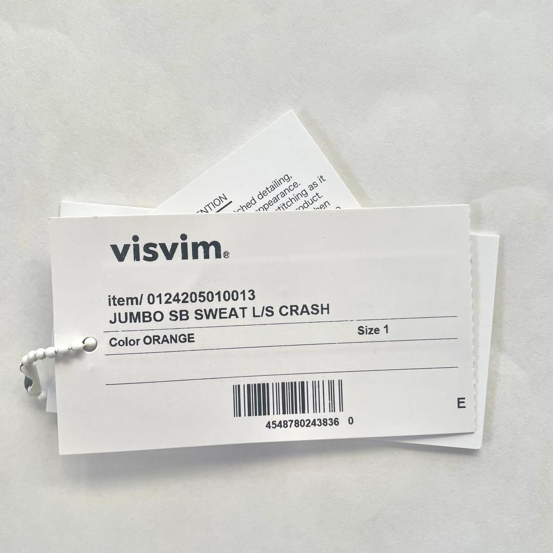 【枇杷】visvim JUMBO SB SWEAT L/S CRASH