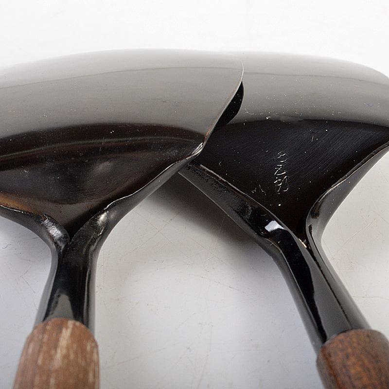 茶道具　金工師　木村清五郎　宗禅　桑柄　炉用　灰匙　共箱　2点　C　6172