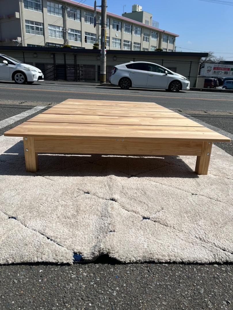 【福岡市限定】【展示品・未使用品】シングルベッドフレーム すのこローベッド