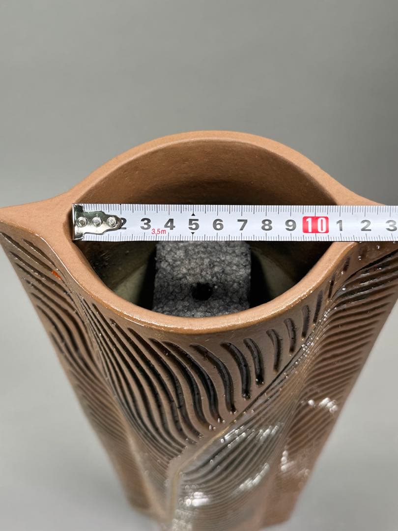 池坊　いけばな　古流　龍生派　小林正明　陶花器　華道具　花瓶　高さ55.5cm