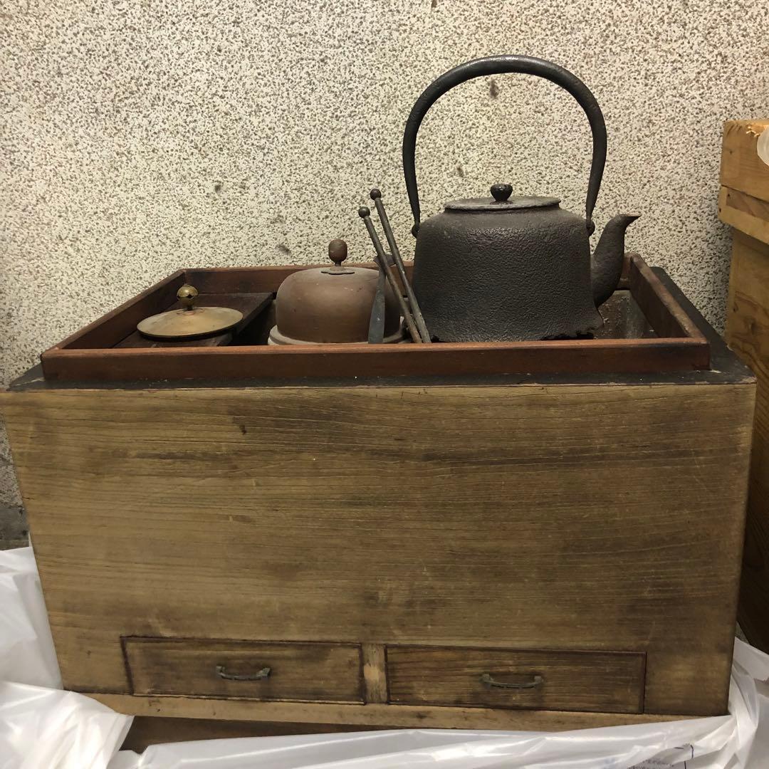 【最高級】江戸火鉢　江戸時代　南部鉄器　鉄製茶道具セット