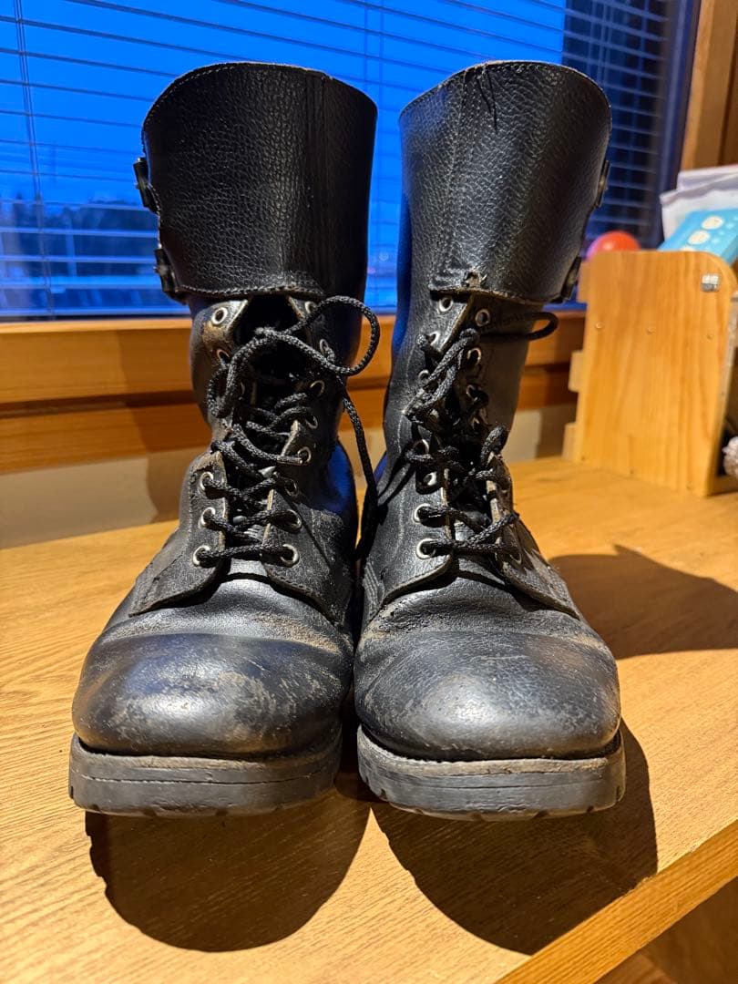 フレンチアーミー　ダブルストラップコンバットブーツ　ヴィンテージ