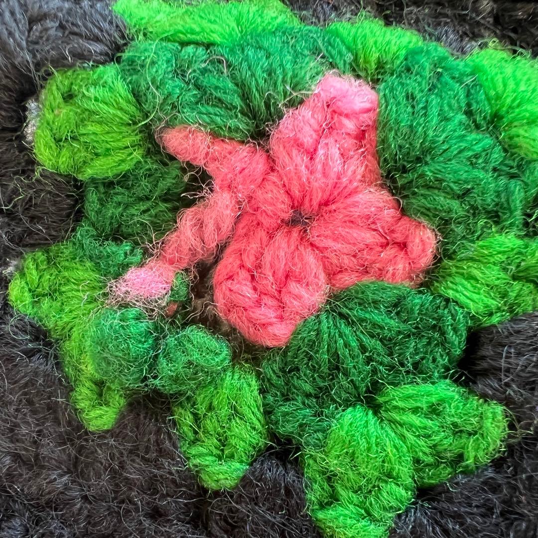 アメリカで購入　ヴィンテージ　手編み多様布