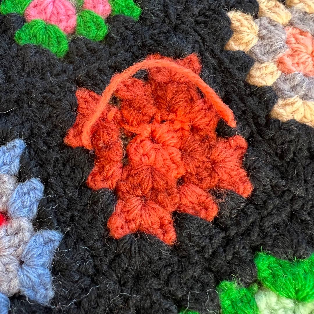 アメリカで購入　ヴィンテージ　手編み多様布