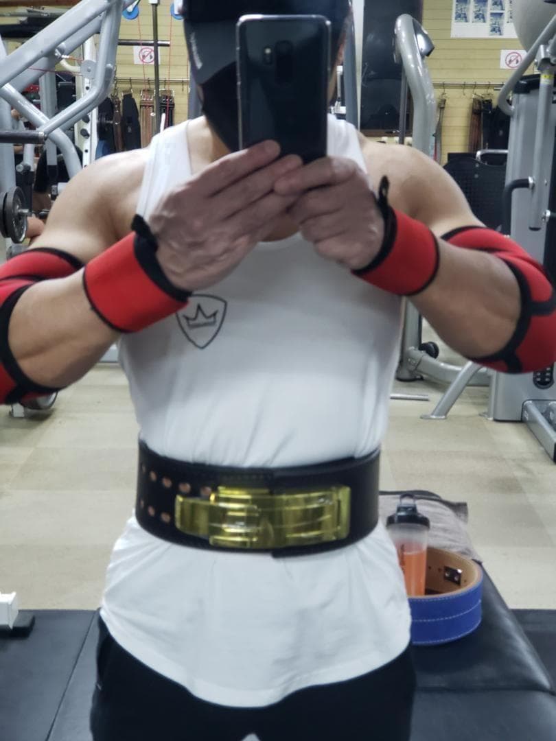 レバーアクションベルト パワーベルト金 ワンタッチ可変式13ｍｍ Mサイズ