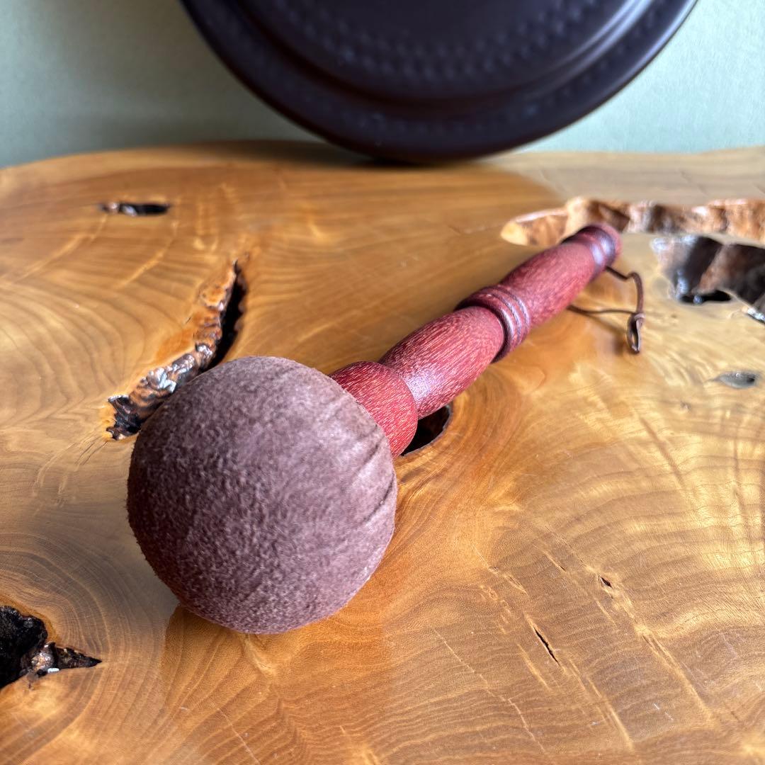 銅鑼 バイ付き 直径 約35cm 寺院調度品 茶会の合図