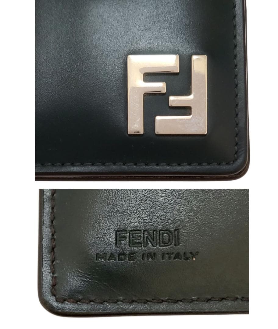 ☆FENDI FF / フェンディ スクエア 二つ折り名刺入れ カードケース!!