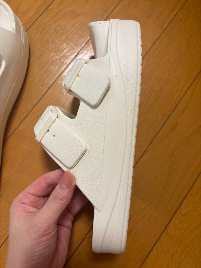 ラクバキ racbaki イージーサンダル ラップ　ホワイト　Sサイズ