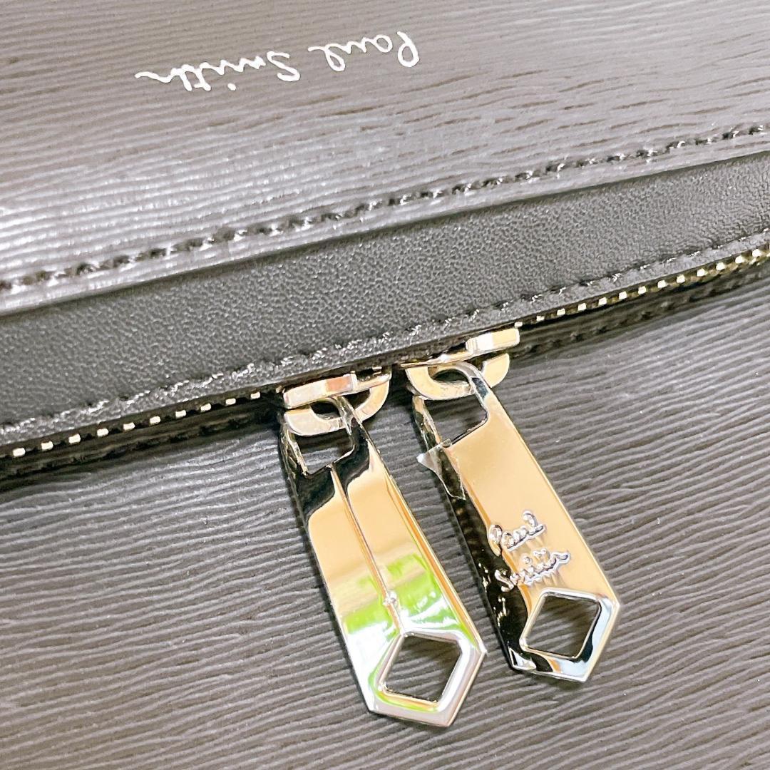 希少‼️ ポールスミス　ボディーバッグ オールレザー　マルチストライプ