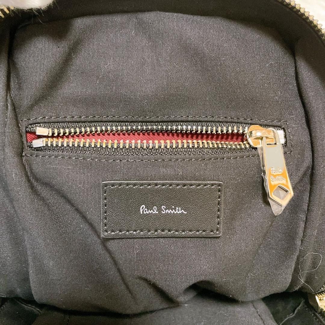 希少‼️ ポールスミス　ボディーバッグ オールレザー　マルチストライプ