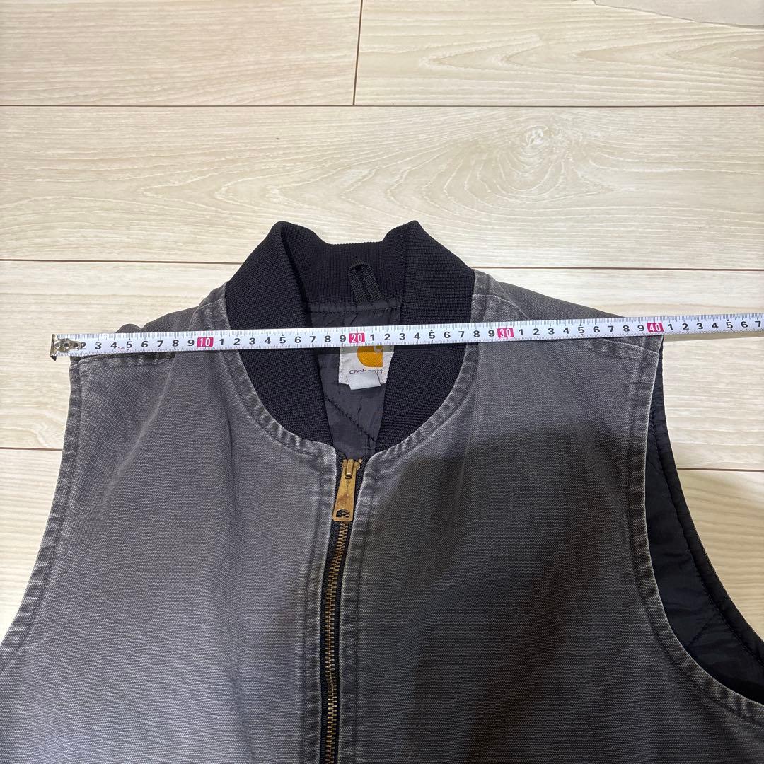 【希少グレー・Lサイズ】カーハート ダックベスト V02 029 メキシコ製