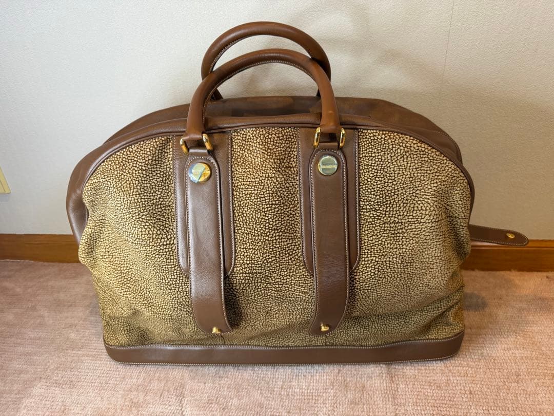 【未使用品】BORNONESEボルボネーゼ ボストンバッグ 大容量　うずら柄