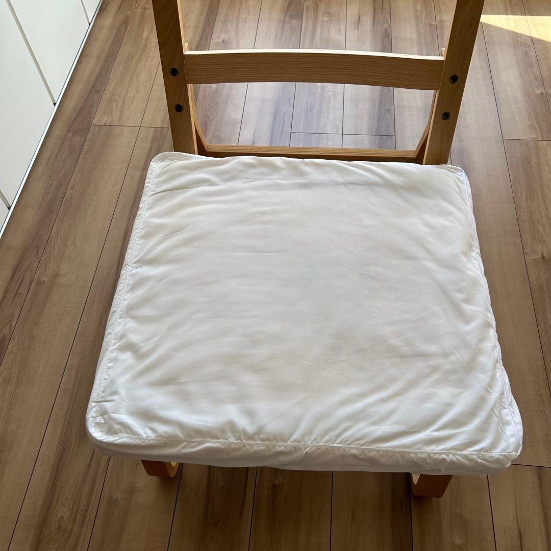 ホワイト 1人掛けソファ 木製フレーム