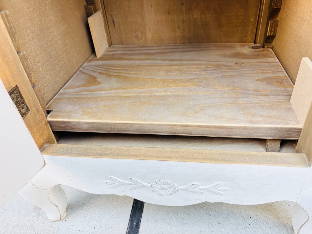 カントリーコーナー ナイトテーブル 木製 フランス