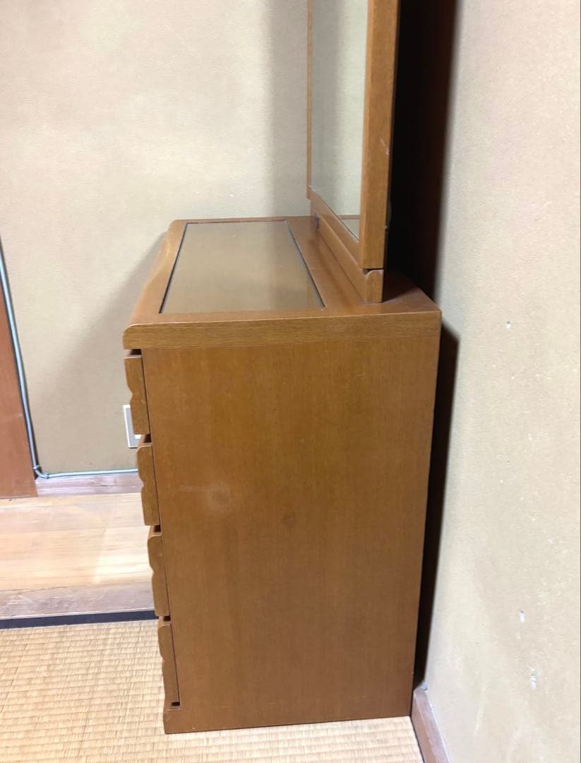 最終お値下げ！ 一面鏡ドレッサー　シンプル　昭和レトロ　ヴィンテージ