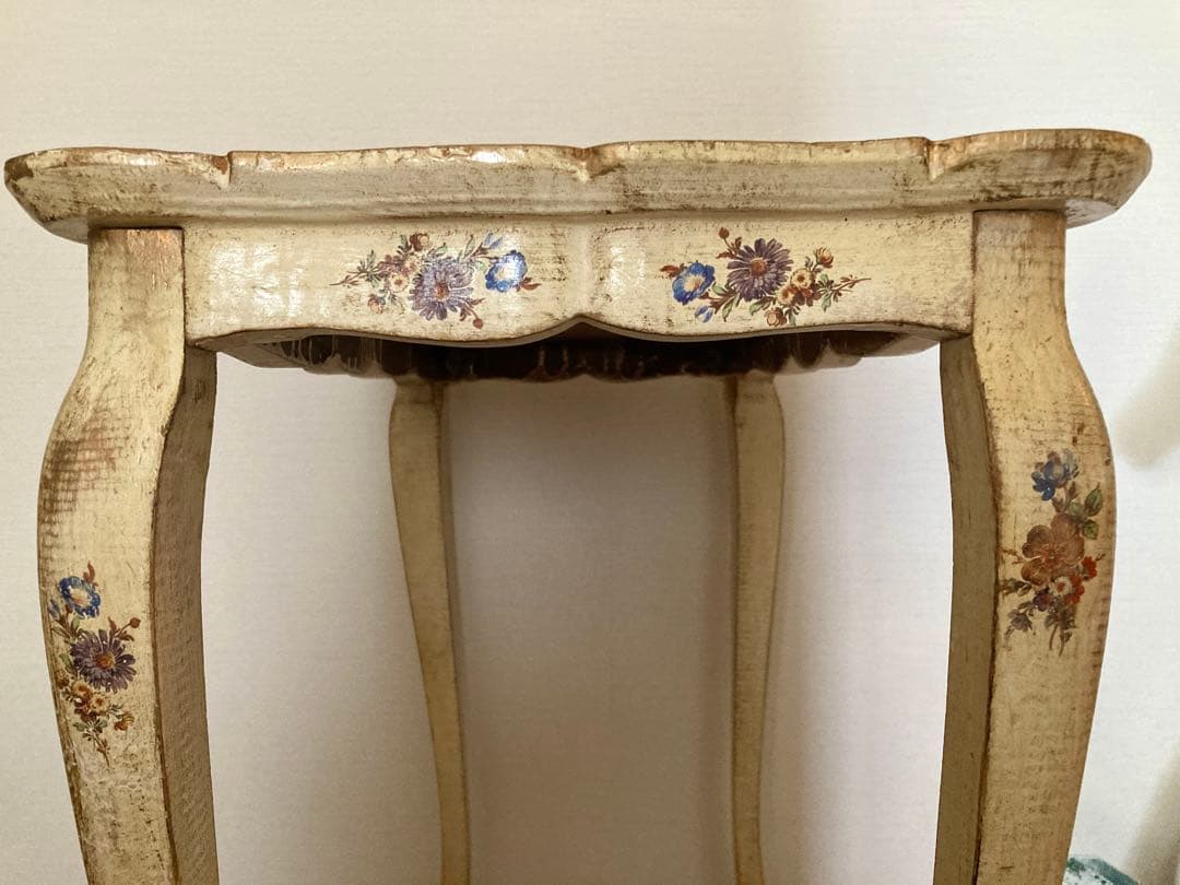 ITALYヴィンテージflorentineフローレンタイン花柄ネストテーブル難有