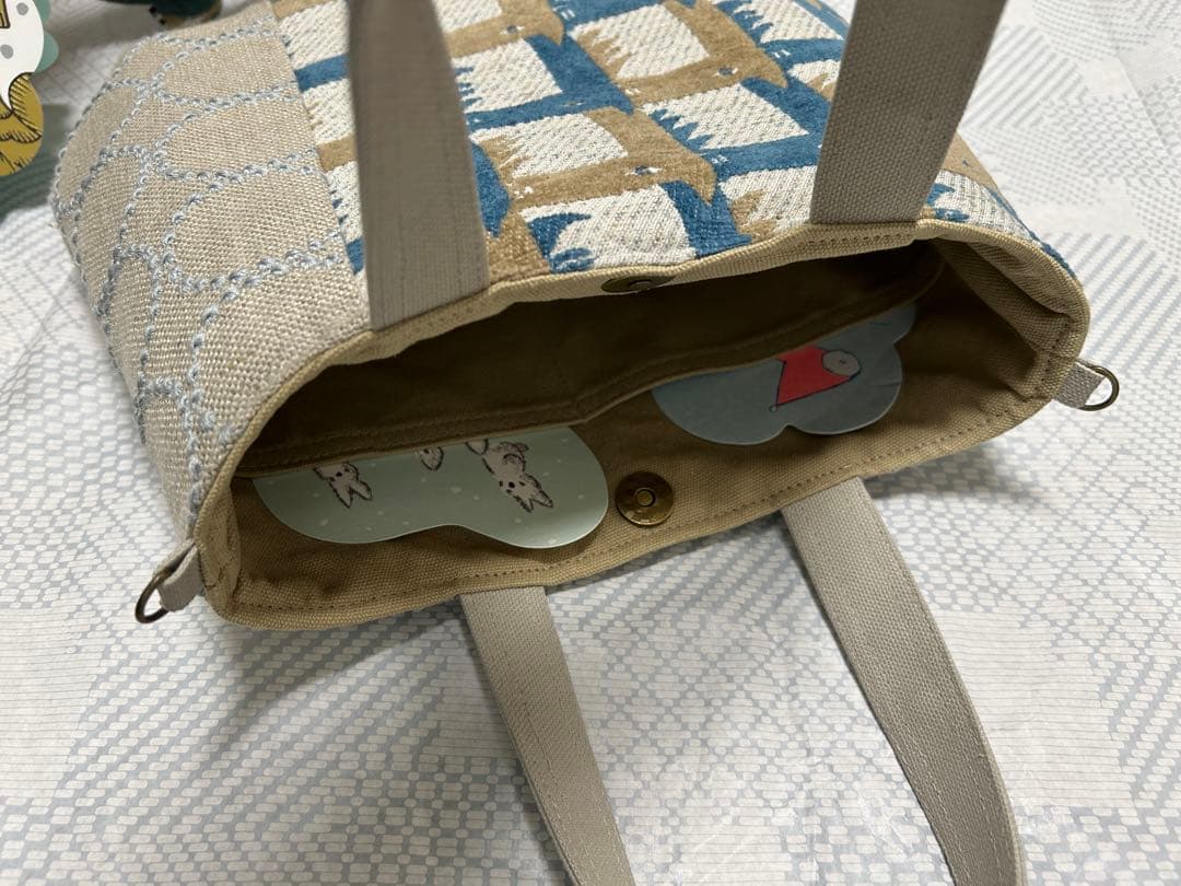 ハンドメイド＊ミナペルホネン＊thoroughbred＊コロりんトート