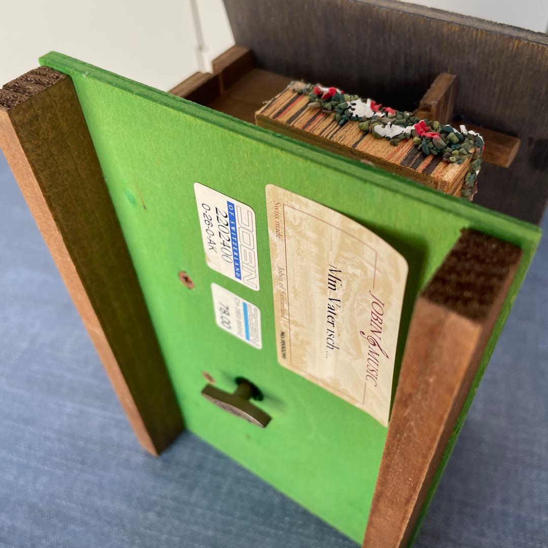 スイス製JOBIN社　シャレー型収納付オルゴール