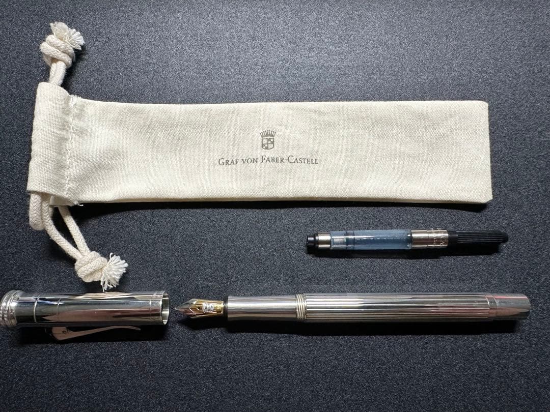 グラフフォンファーバーカステル 万年筆 クラシック スターリングシルバー F