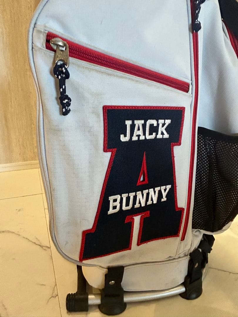 JACK BUNNY キャディバッグ グレー/レッド