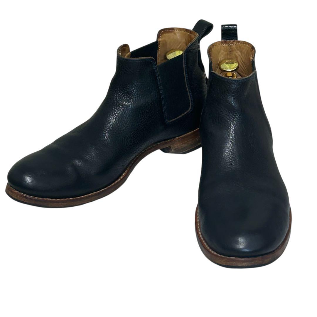 ピュア フェイト×45R サイドゴアブーツ ダークネイビー 39 25