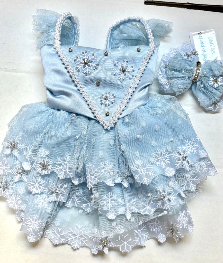 【 Pet a Portre (ペット ア ポルテ) 】水色ドレス リボン付き