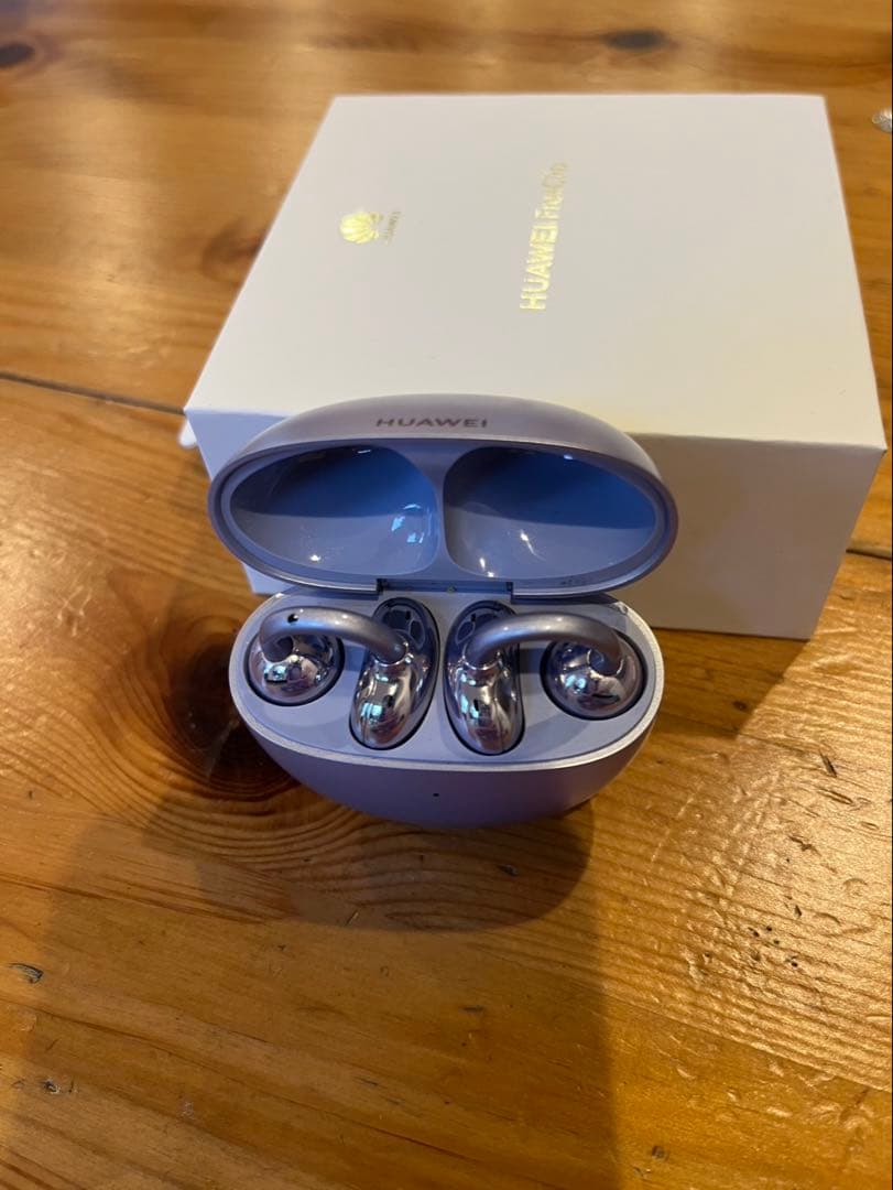 HUAWEI ワイヤレスイヤホン パープル 充電ケース付き