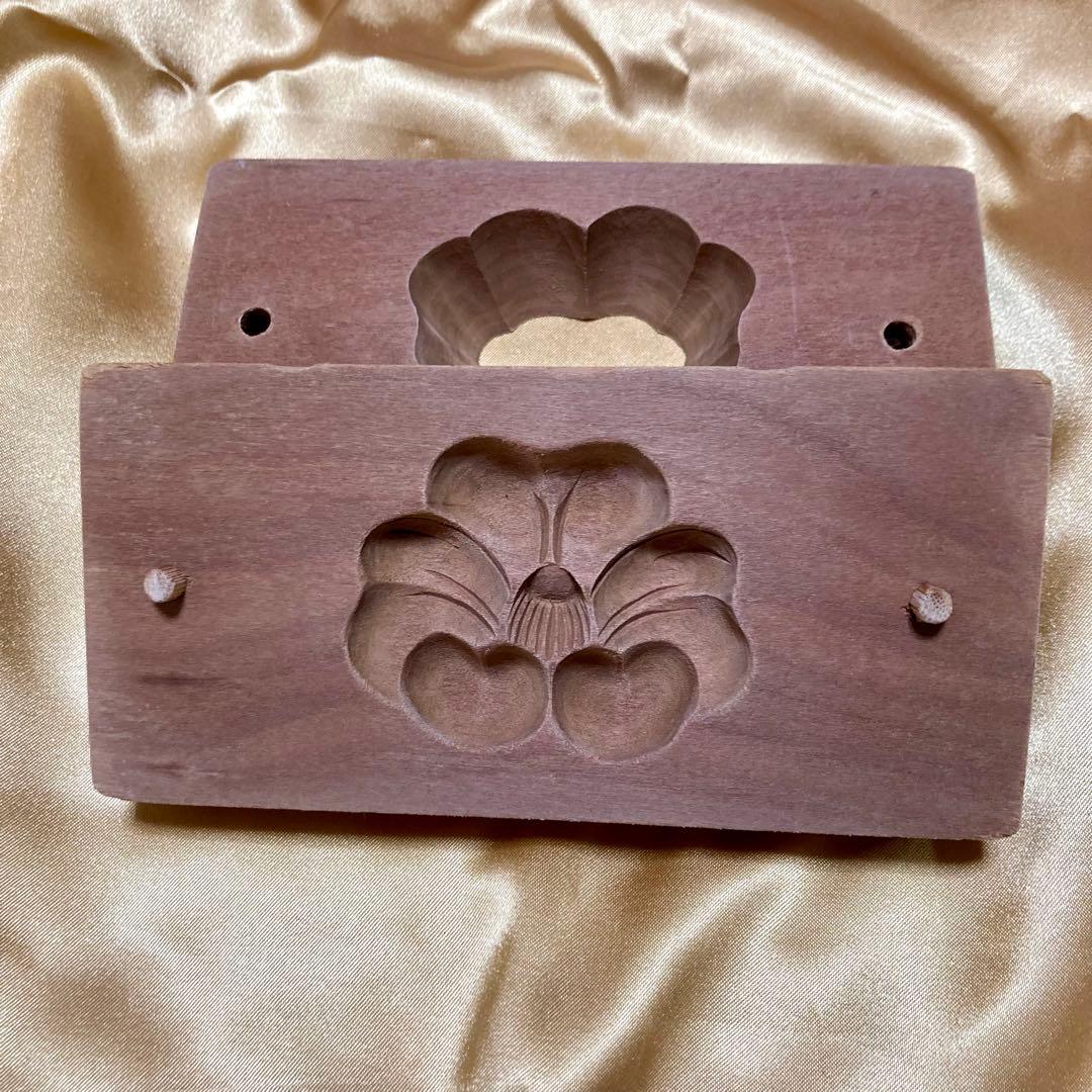 和菓子型 木製 セット　干菓子　生菓子