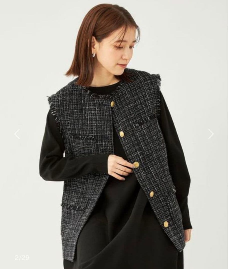 green label relaxing　ツイード 2WAY ジレ ジャケット