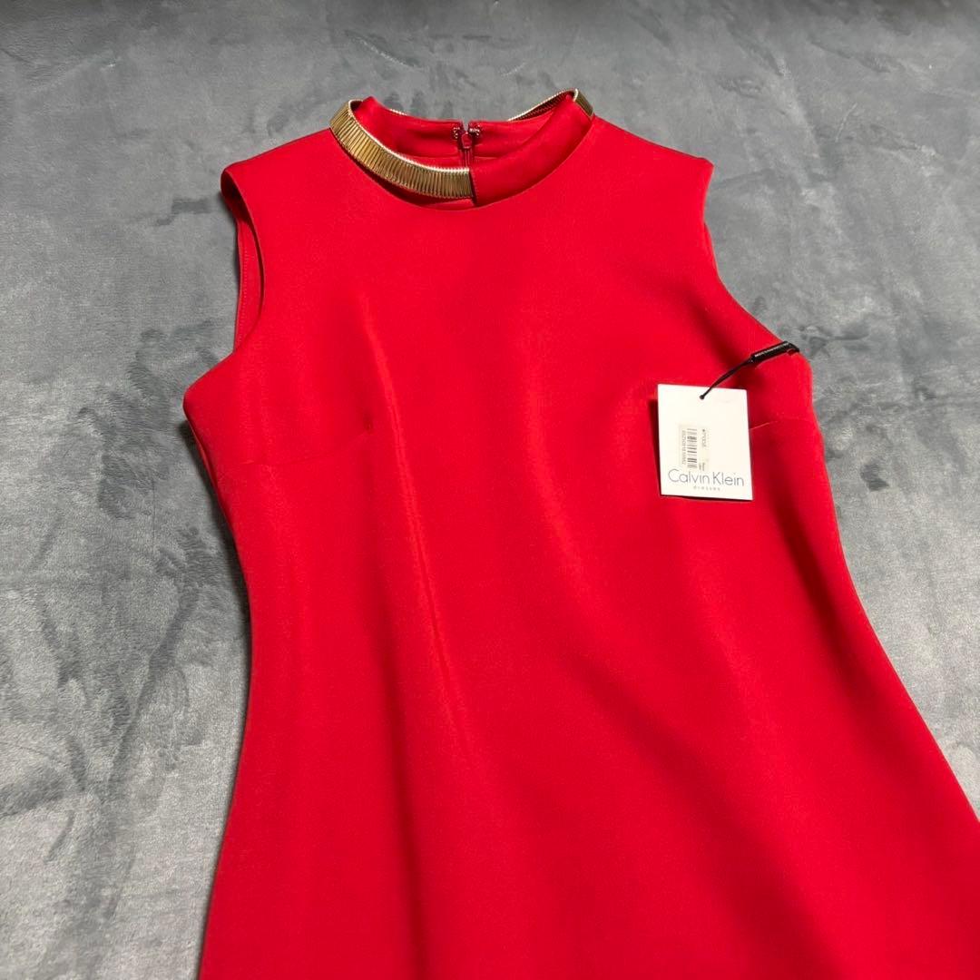 【新品】  膝丈ワンピース 金装飾