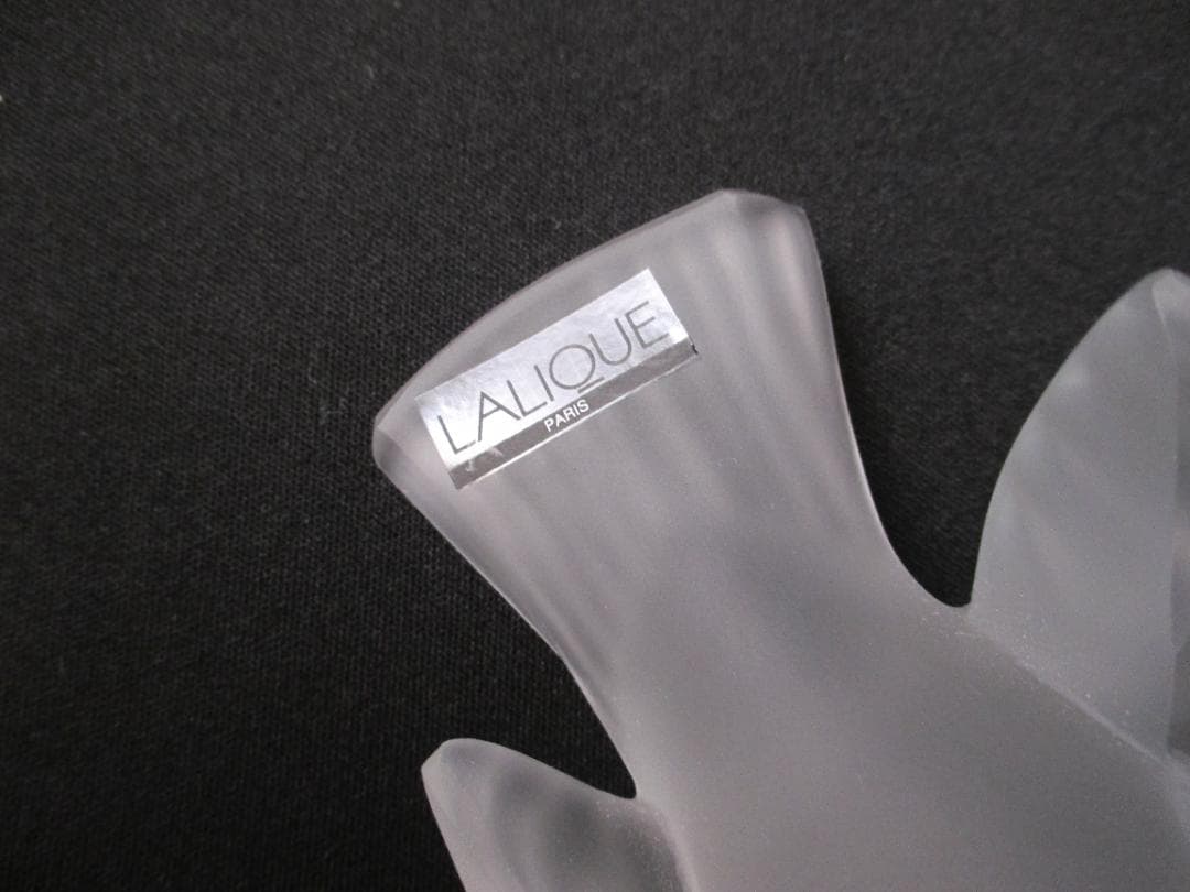 LALIQUE　ラリック　クリスタル　ペーパーウェイト　置物　雀　スズメ