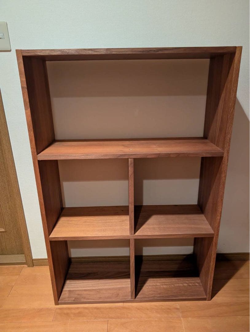 ■送料込■無印良品 スタッキングシェルフワイド ウォールナット 棚