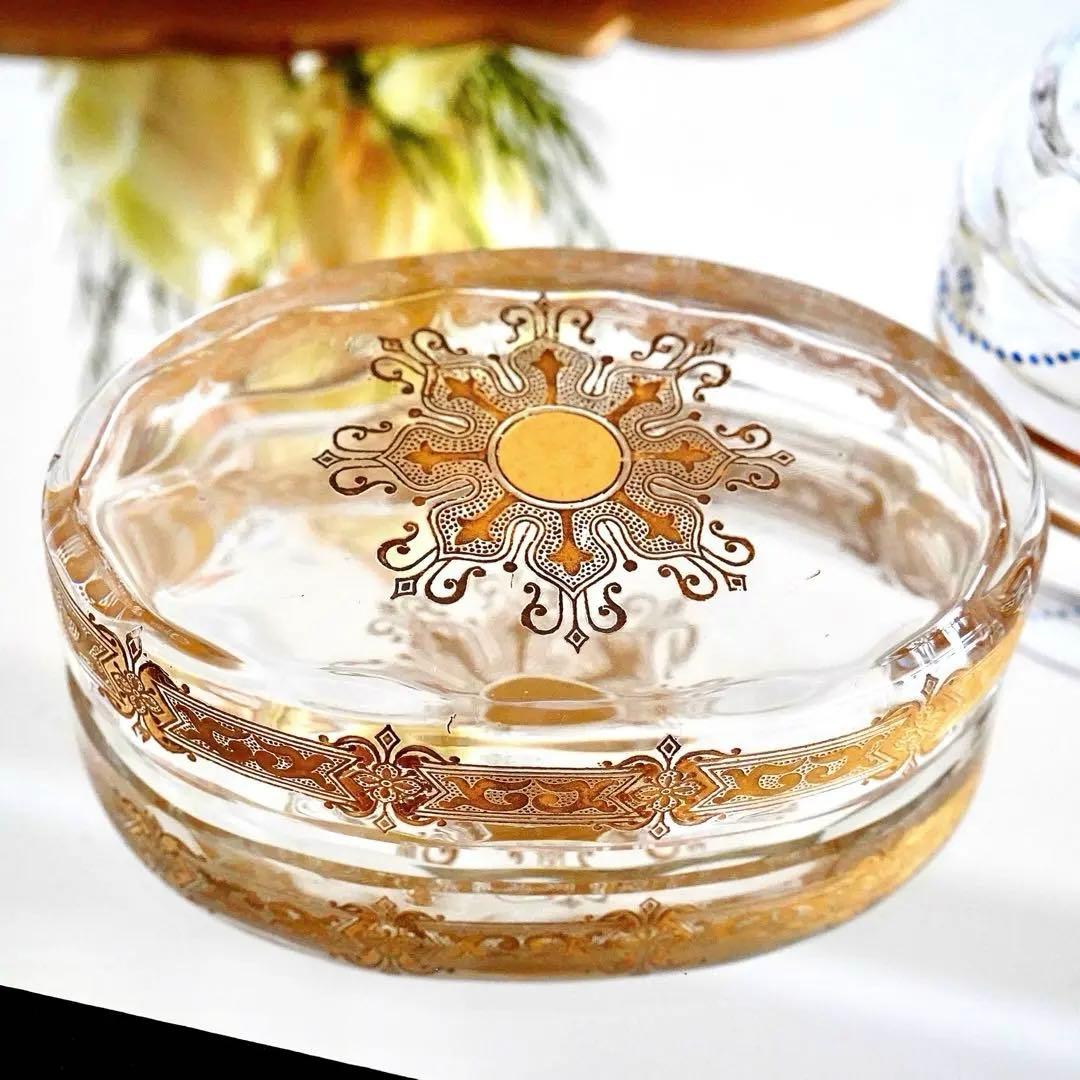 希少 オールドバカラ エナメル＆金彩 小物入れ★シュヴァリエ作品BACCARAT