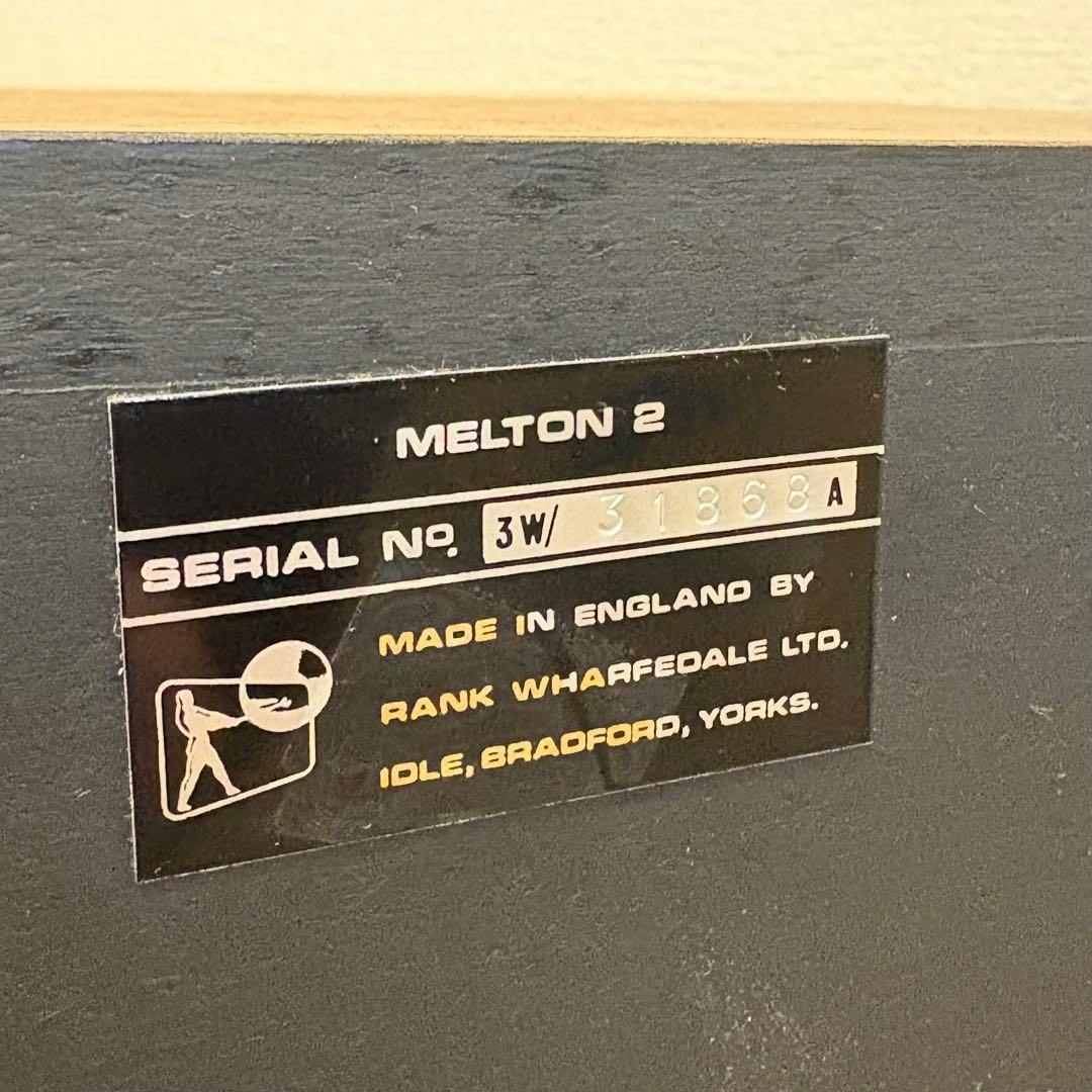 【希少】Wharfedale MELTON2 ブックシェルフ型スピーカー ペア