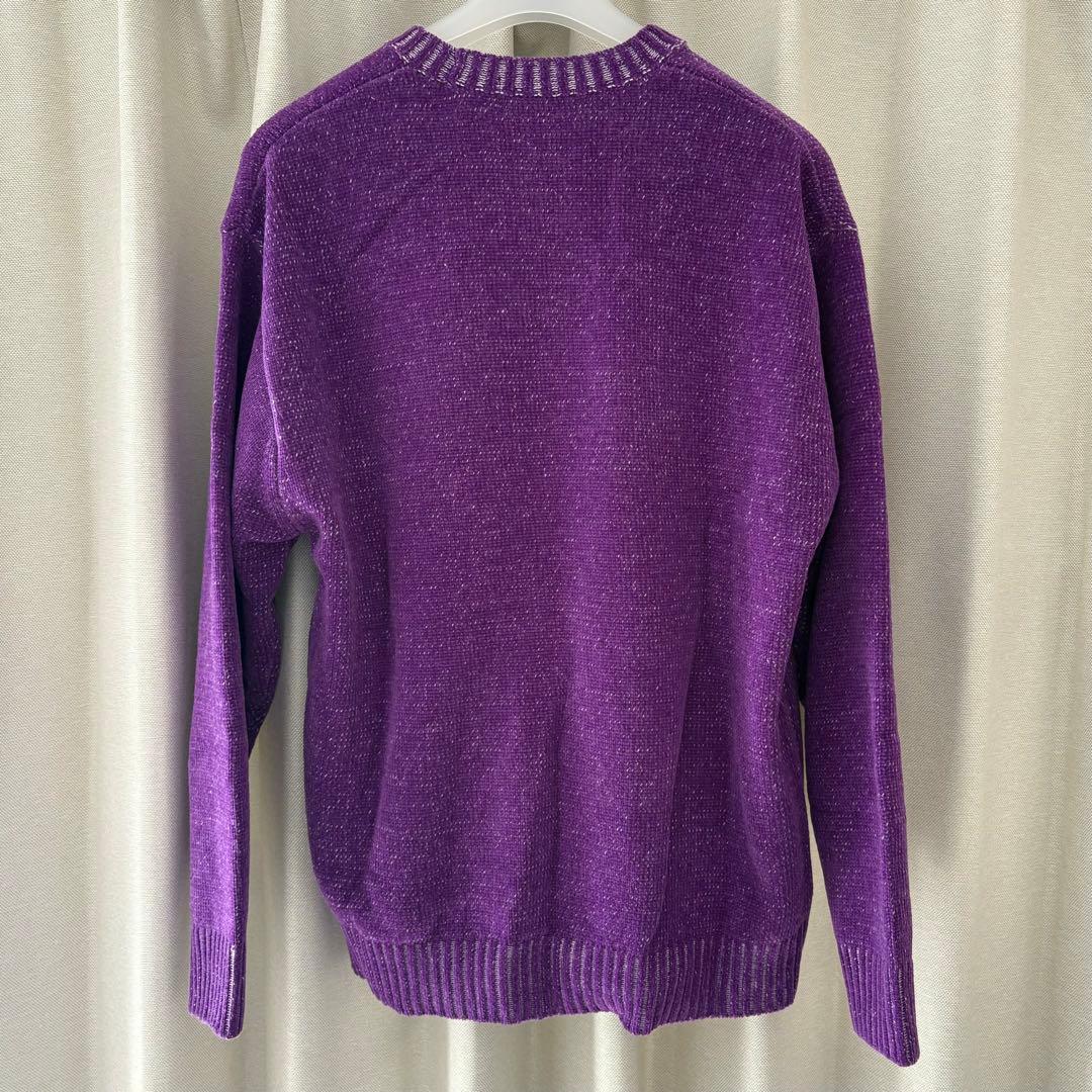LサイズSupreme contrast arc sweater パープル