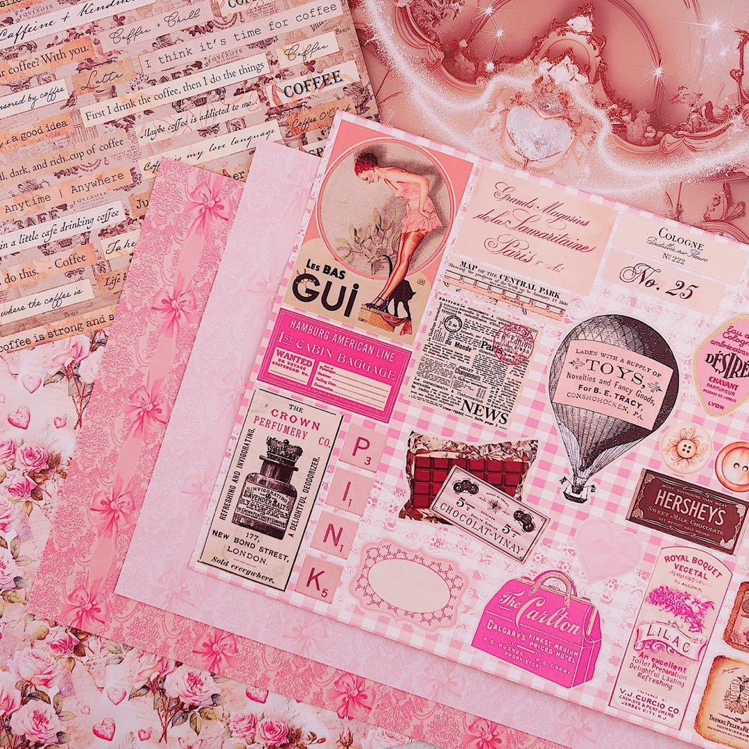 バレンタイン♡選べるデザペ　コラージュ　おすそ分けファイル　A4デザインペーパー